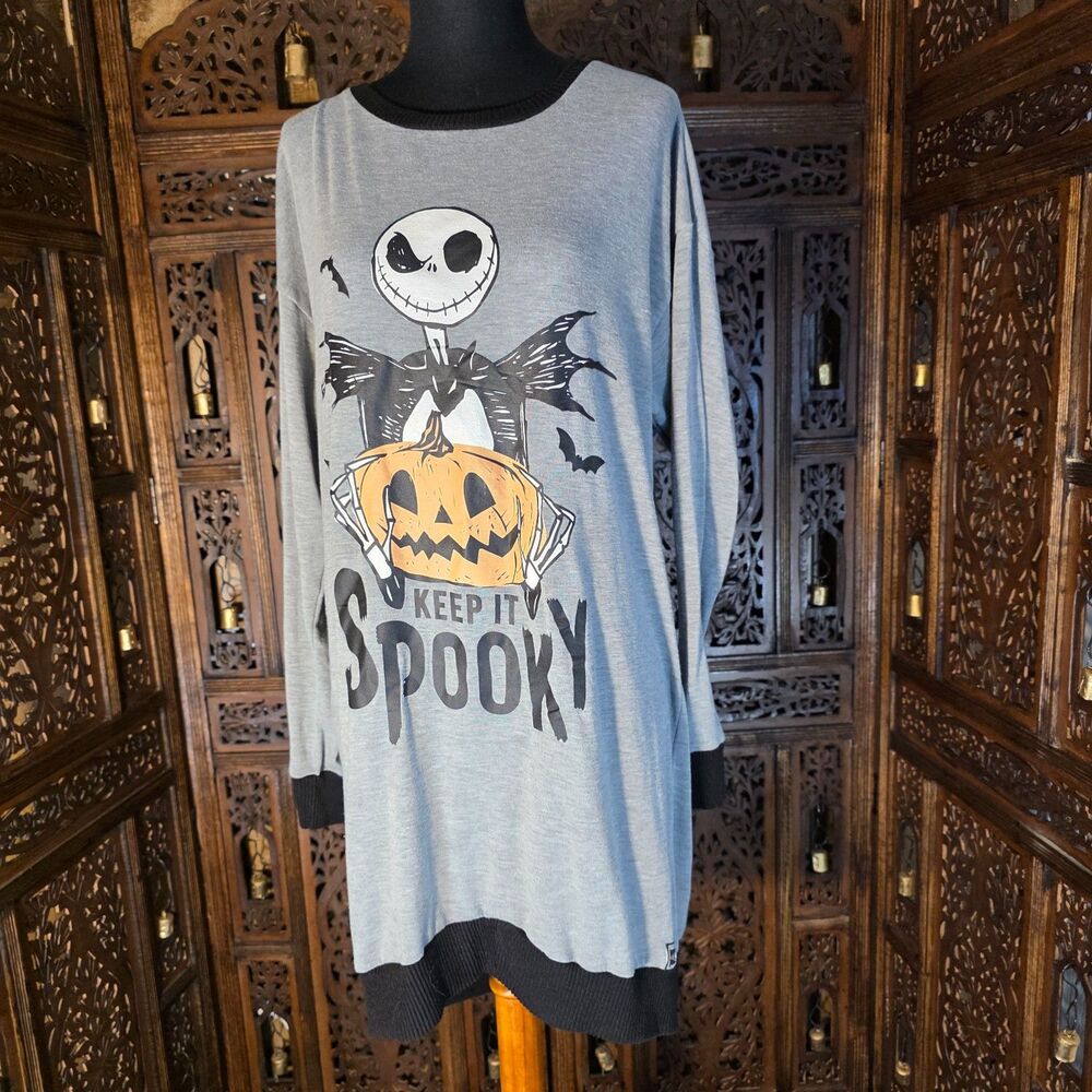 Keep it Spooky Women Medium Disney The Nightmare Before Christmas Pajama Shirt